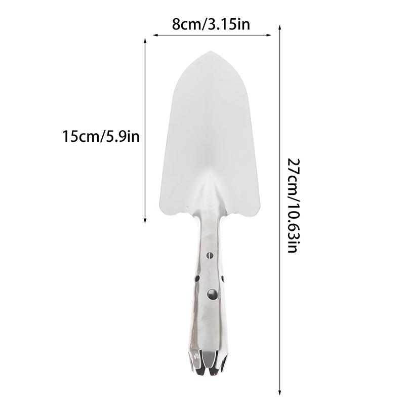 

1PCS Small Shovel Stainless Steel Hand Trowel Mini Shovel for Gardening Planting Digging Succulents and Beach Shell Collecting срібний
