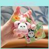 Flower Pvc Colorful Panda Keychain Adorable Key Chain Accessory For Car Bag And