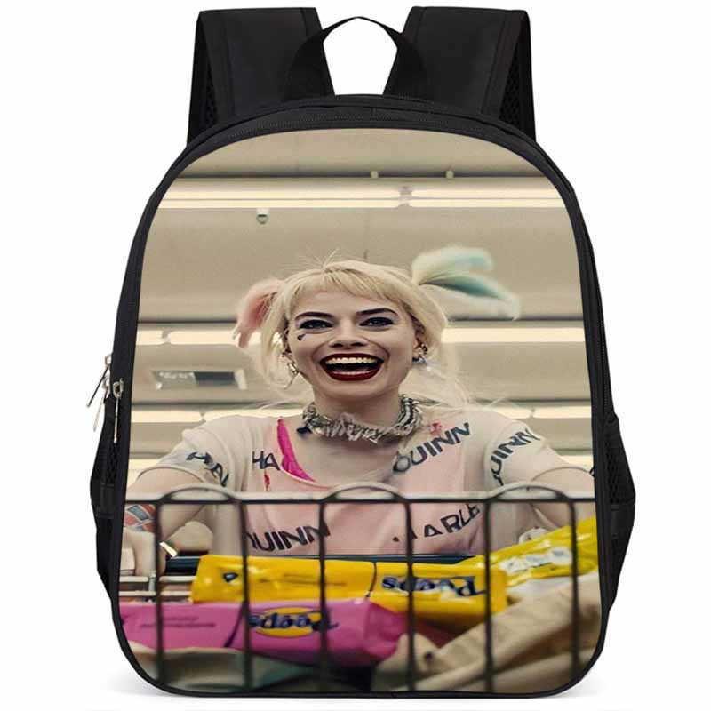 Spacious 15 Inch Harley Quinn Backpack Large Capacity Lightweight Oxford Fabric