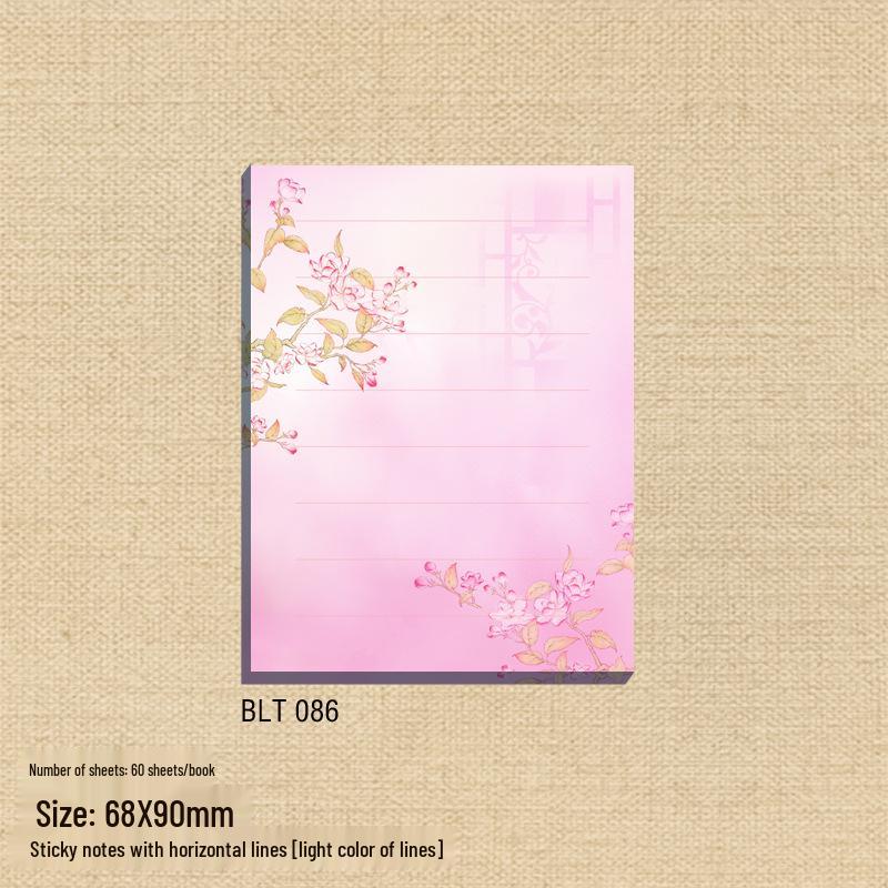 Ancient Style Sticky Notes: Cartoon Memo Pad - Cute, Tearable, Small Notebook with Reusable Stickies