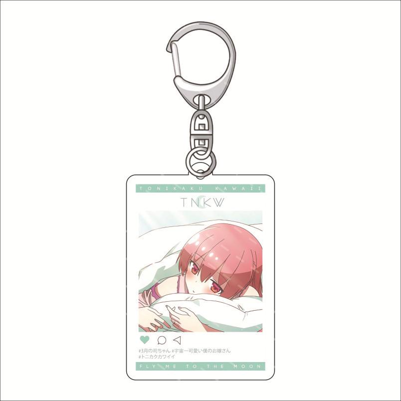 Fly Me To The Moon Yuzaki Nasa Anime Acrylic Fun Keychain Animation Related Products Girls Gifts Key Chain Bag Charms Pendant