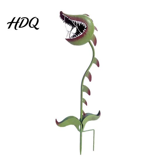 Carnivorous Plant Decor Garden Stake Metal Flytrap Sculpture Whimsical Yard Art Patio