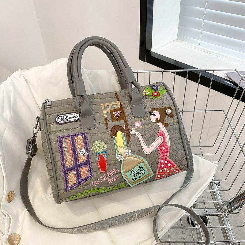 

Niche Bag Women s Fashionable Retro Mexican Shoulder Large Capacity Portable Boston Bucket