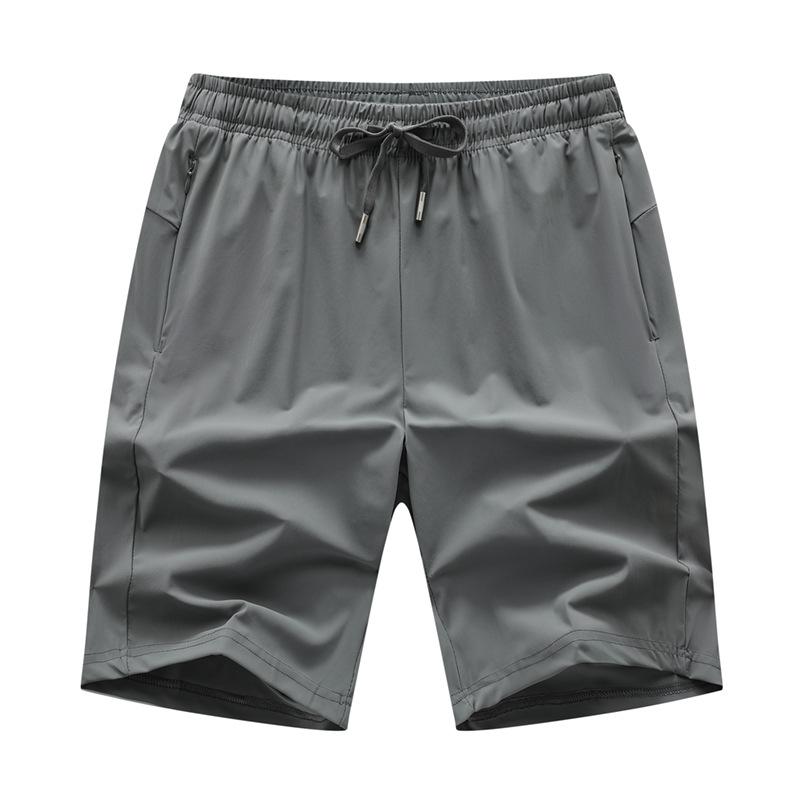Ice Silk Shorts for Men Summer Nylon Frozen Warp Knitted Capris Man Stretch Outdoor Leisure Sports Sleepwear Short Pants