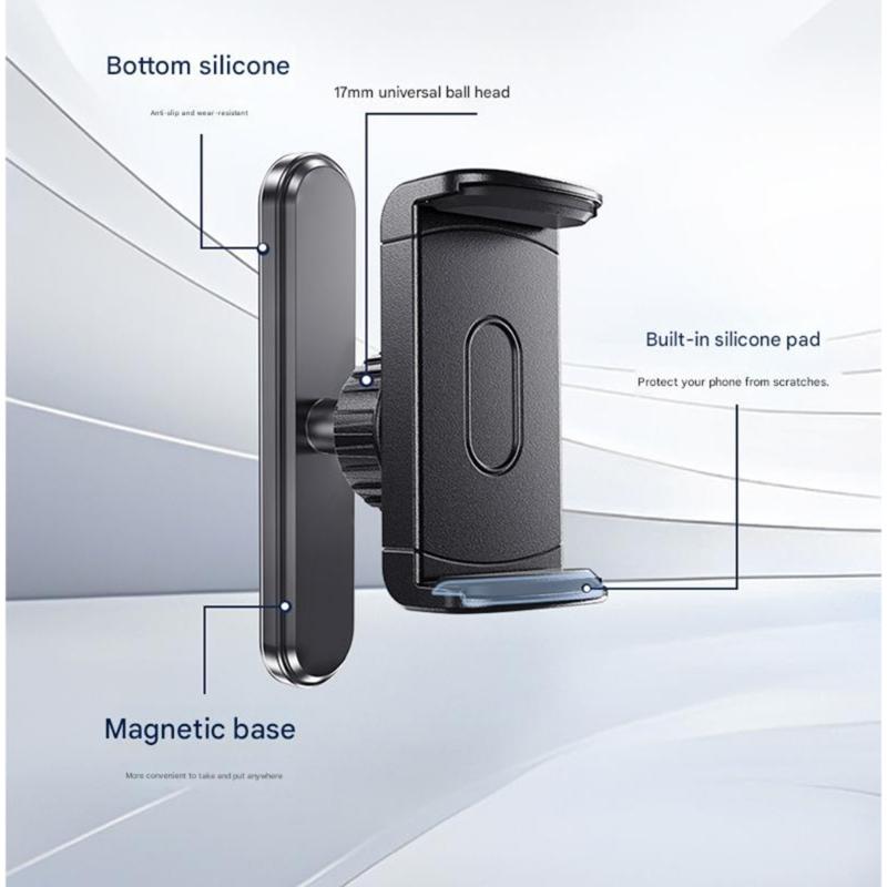 Portable Gym Phone Holder with N52 Magnets Secure Base Magnetic Phone Stand 4.5-7 Inch Smartphones Anywhere Gift