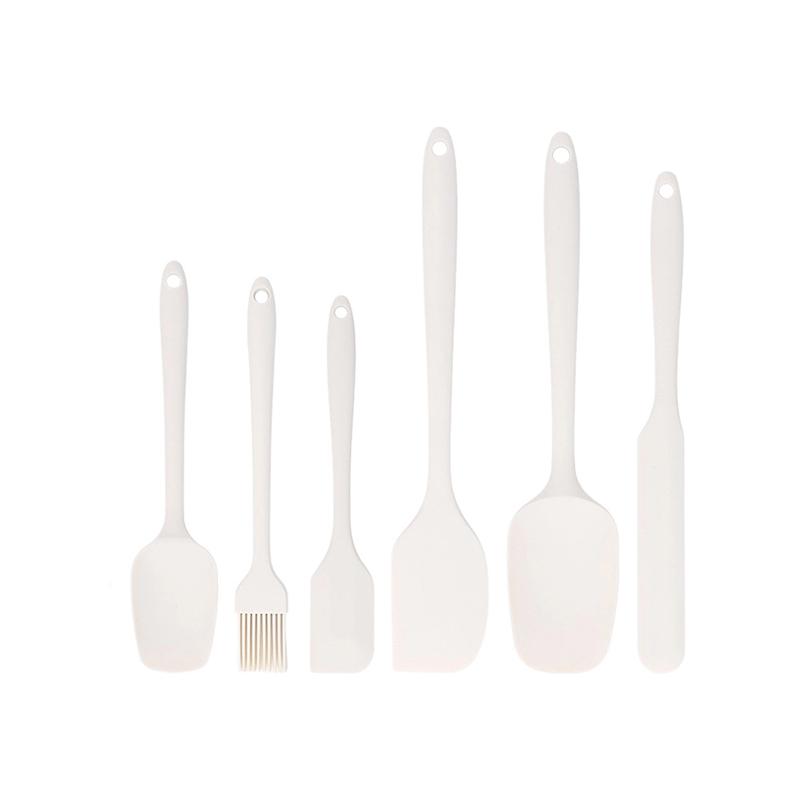 

6pcs Food Grade Silicone Spatula Set Cream Mixing Spoon Cake Spatula Heat-Resistant For Cooking Mixing Baking Kitchen Tools