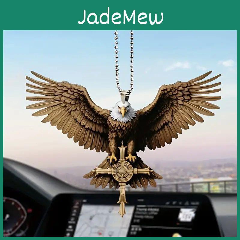Vintage Acrylic Eagle Cross Car Hanging Ornament Perfect For Stylish Interior Decor