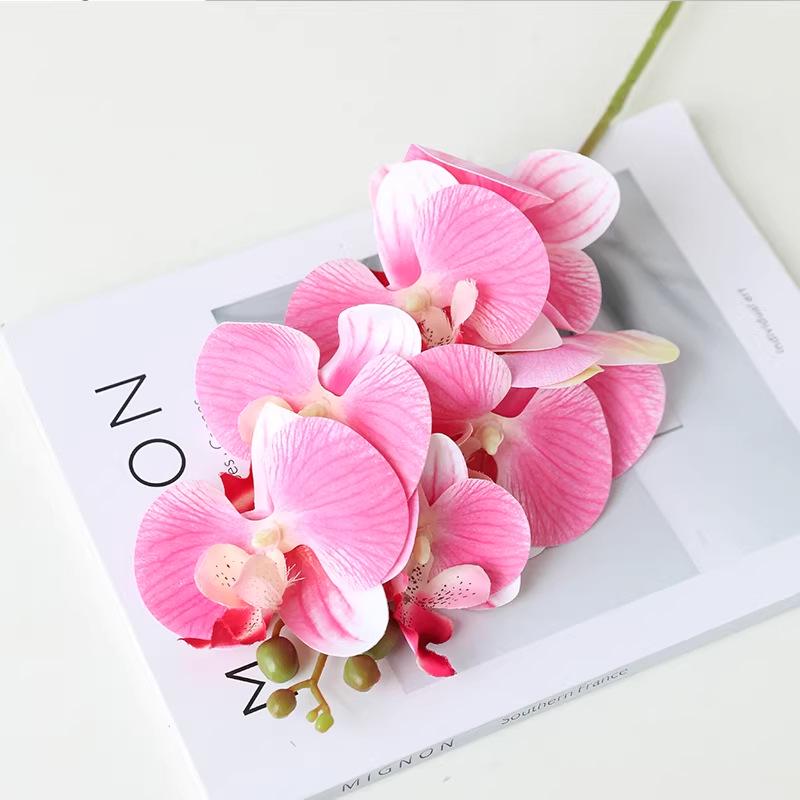 Artificial Phalaenopsis Orchid: Elegant Home Decor Faux Flower Arrangement for Living Room