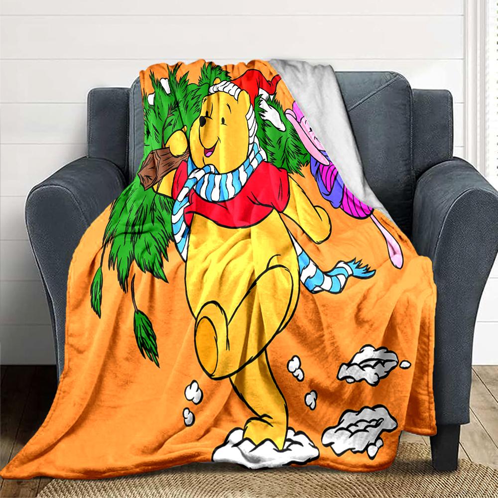 Piglet Pooh'S Christmas Adventure Blanket Soft Throw Blanket For Home Bedroom Bed Sofa Travel Office Solid Christmas Blanket