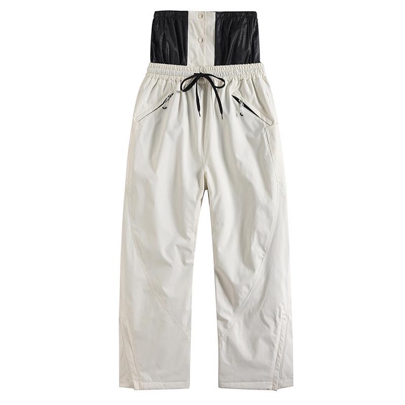 Unisex Waterproof Winter Ski Pants - Warm, Thick, Loose Fit Large