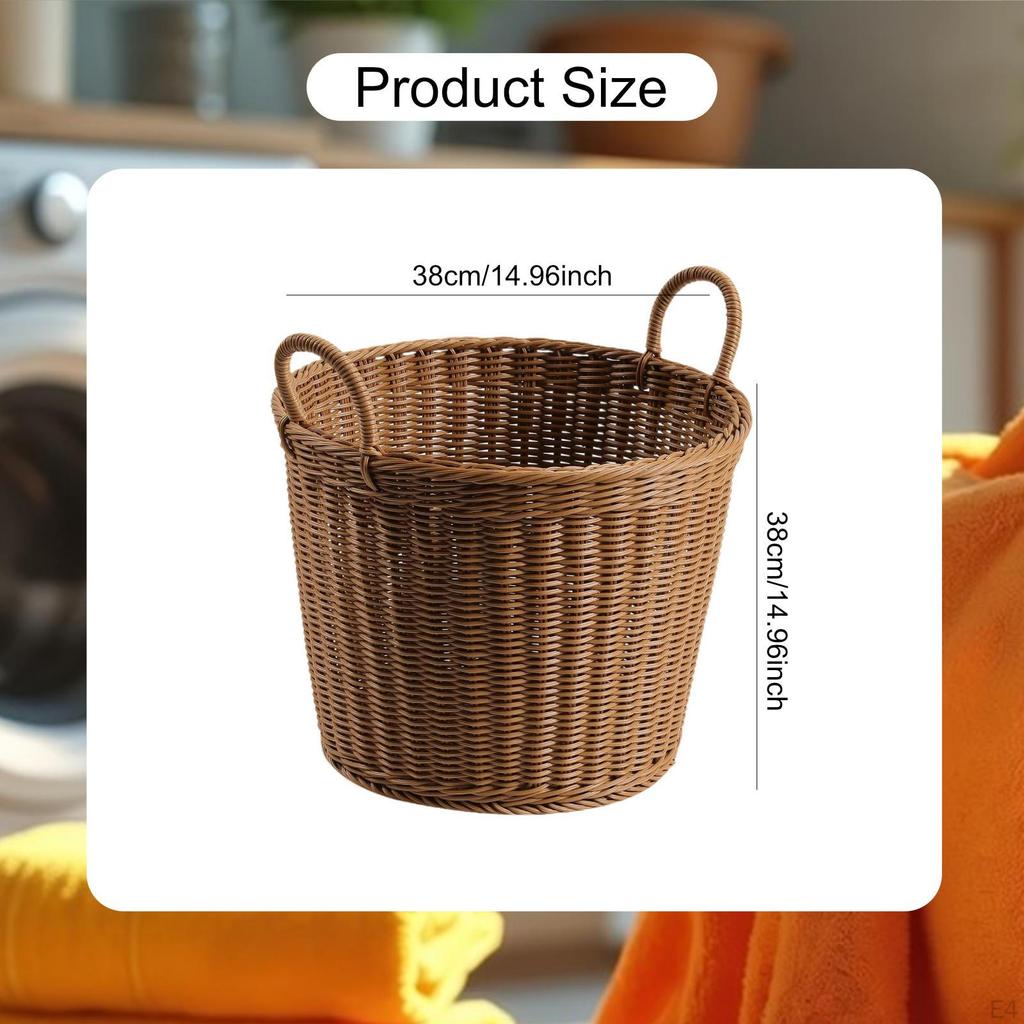 Laundry Basket Bin with Handles Organizer Hamper Pp Material Modern Elegant Design Suitable for