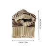 Winter Kids Scarf One-Piece Hat Fashion Striped Knit Ear Protection Hats Children Balaclava Headgear 1-6year Baby Hooded Beanie