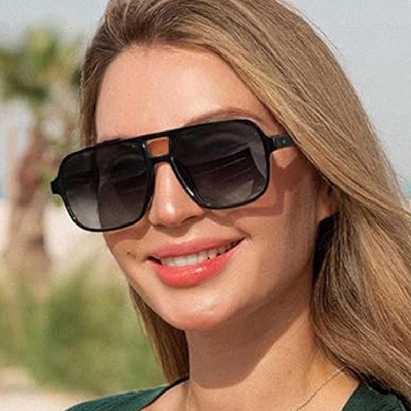 Ochelari de Soare Stilati Europeni Americani pentru Femei Forma Pilot Pod Dublu Ochelari de Soare pentru Bărbați Ochelari de Soare pentru Drumeții Alpinism Femei