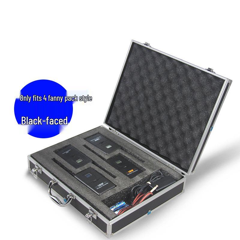 KTV Portable Wireless Microphone Storage: 2-Piece Aluminum Case for Handheld & Lavalier Mics.