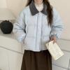 Womens Oversized Turn-Down Collar Cotton Coat 2025 Winter Casual Commute Warm Jacket