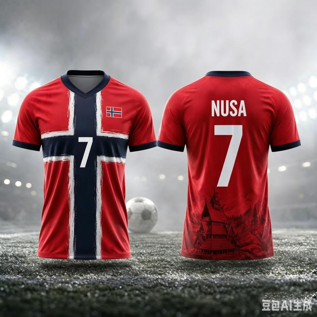 Norwegian 3D Original Summer Football Jersey Men's and Women's Style Football Training Fashionable Casual Top