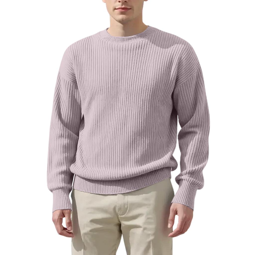 Men's Casual Loose Round Neck Sweater