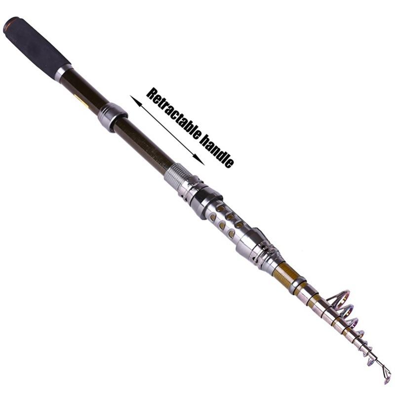 Wędka Spinning Tyczka teleskopowa 99% Włókno węglowe 1.8-3.3M Przenośna wędka Rock Boat Wędka karpiowa