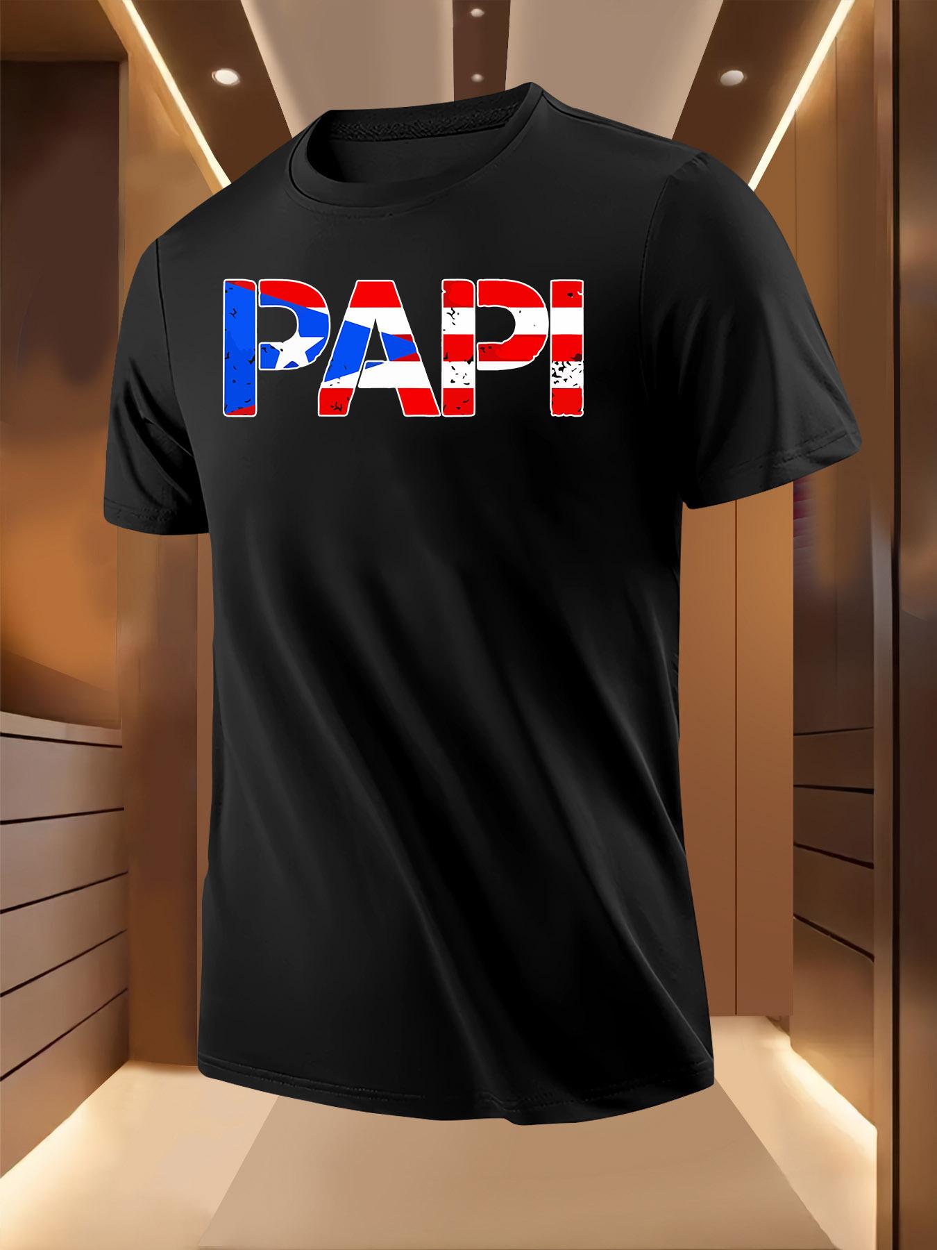 Patriotic PAPI Graphic Tshirt - Black with Red XL