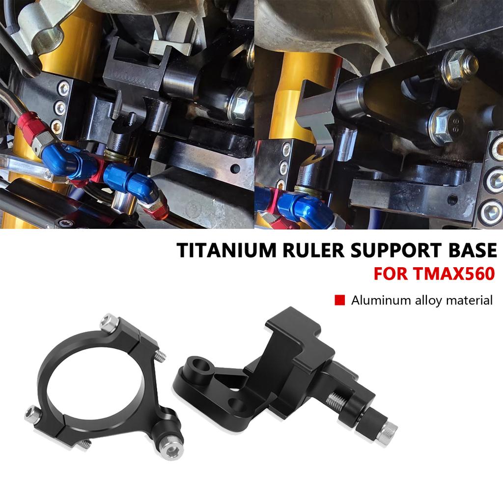 For Motorcycle Steering Damper Bracket Stabilizer Support Titanium Ruler Base Mounting Bracket TMAX 560 Tmax560 T Max 560