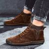 Größe 48 Herrenschuhe Hohe Qualität Handgefertigt Wildleder Herren Stiefeletten Outdoor Wanderschuhe Retro High Top Herren Sneaker Hombres Botas