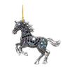 Horse Christmas Ornaments Sparkly Rhinestone Horse Car Rear View Mirror Charm 2D Flat Acrylic Auto Hanging Pendant Horse Lover Gifts for Women Men