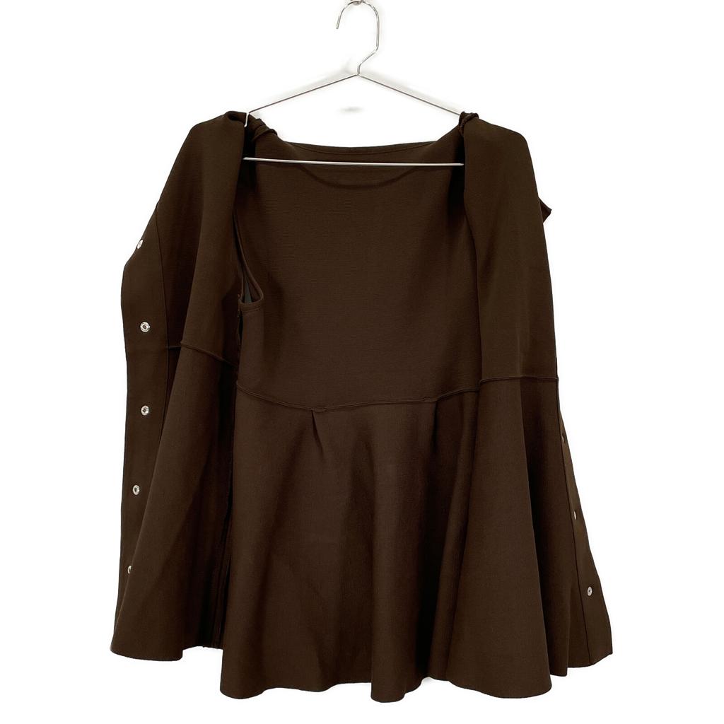 Adore [Хорошее состояние] 531-3170315 Топы без рукавов из трикотажа пеплум 38 КоричневыйБ/у