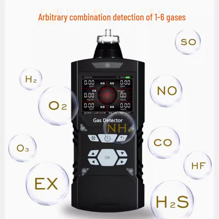 ZY-4X Portable Five-in-One Gas Detector with Oxygen and Ammonia Sensors