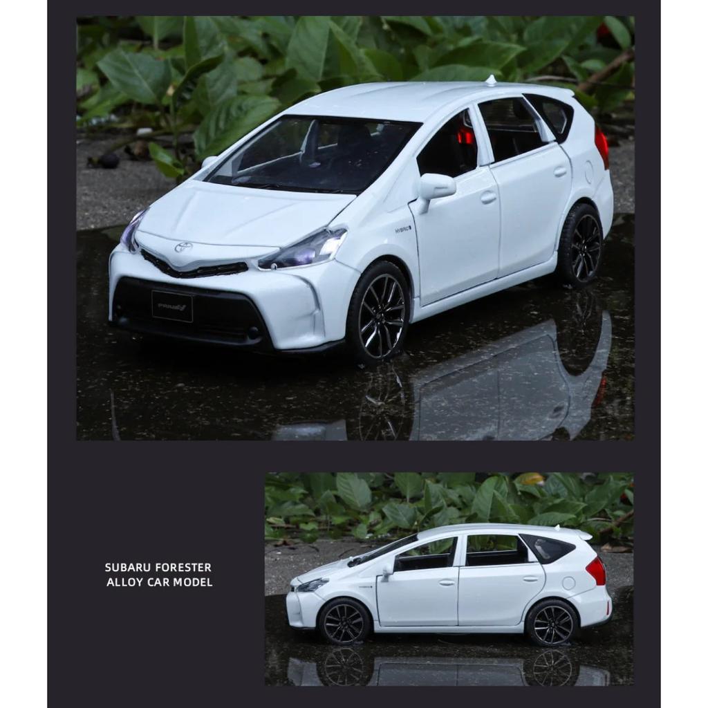 1/32 TOYOTA PRIUS Alloy Car Model Diecast Metal Vehicles Car Model Sound and Light Simulation Collection Childrens Toy Gift