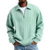 Half Zipper Sweatshirt Men Spring Autumn Turn Down Collar Pullover Hoodie Loose Casual Pull On Sweatshirts