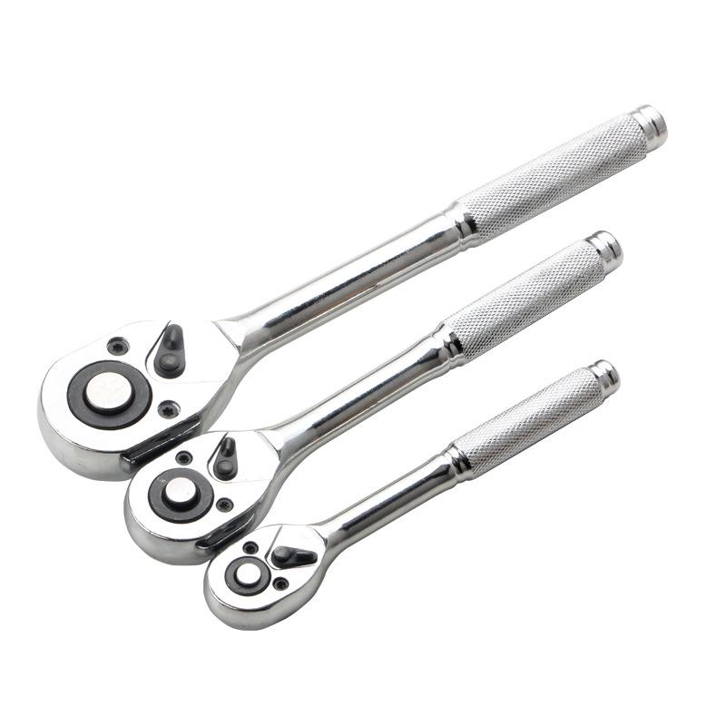 Gourd Handle 24-Tooth Quick Two-Way Ratchet Wrench Set – Large, Medium & Small Sockets for Auto Repair