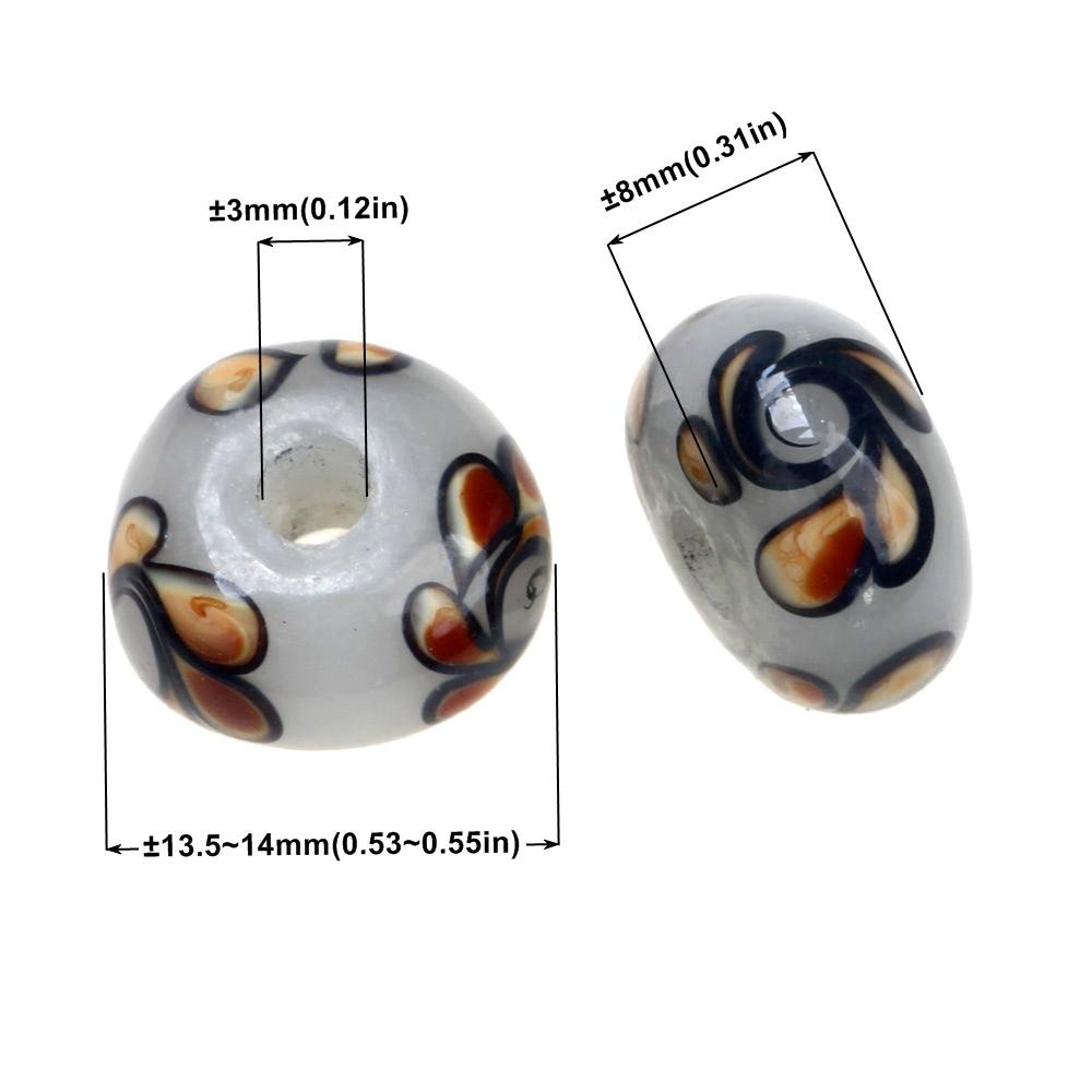 Black Color Series 2/4/6PCS/LOT Mixed Style Handmade Lampwork Glass Beads For Crafts Charm Bracelets/Earring DIY Jewelry Making