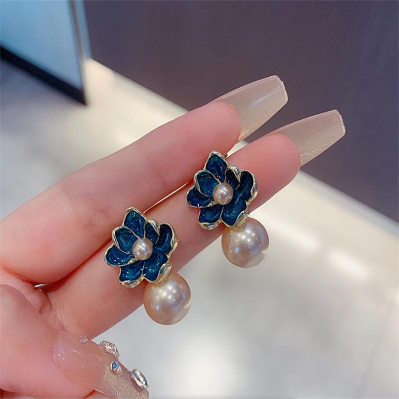 Fashion Flower Dangle Earrings  for Women Girl Gift Jewelry KTJ