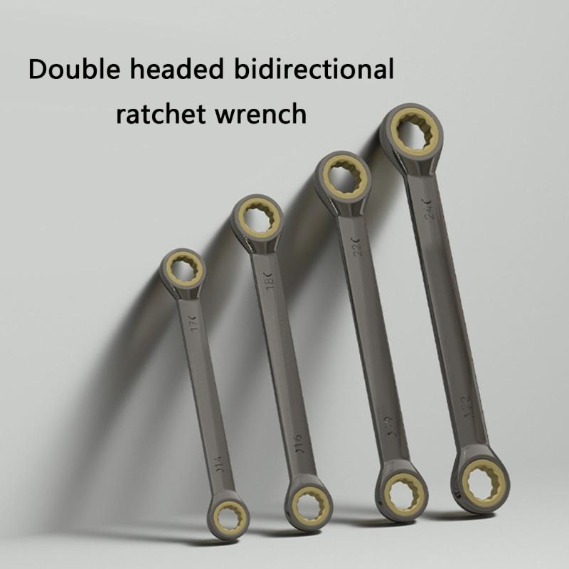 72 Tooth Gear Ratchet Wrench Steel Double Box End Spanner for Car Repair Tool Tightening Wrench Repairs Accessories