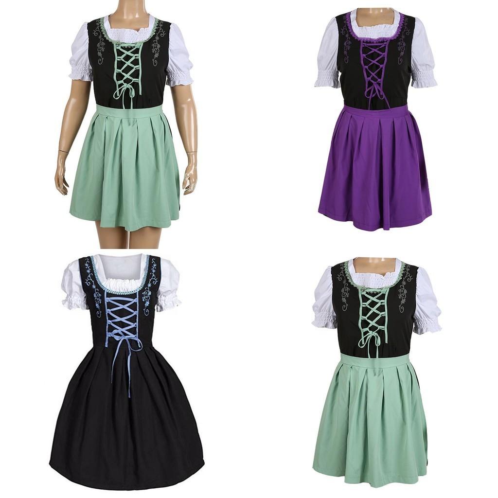 Vintage Style Bavarian Dirndl Dress For Oktoberfest And Festival Cosplay