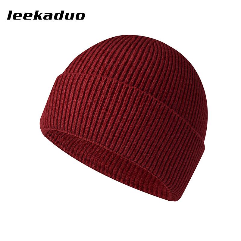 Hat Women's Winter Knitted Hat Men's Outdoor Cold Hat Warm Knitted Hat Solid Color Ear Protection Hat