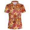 Unique Geometric Pattern Short-sleeve Polo Shirt, Casual and Stylish for Everyday Wear.