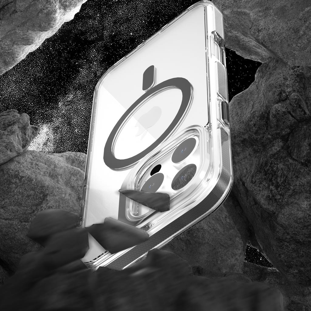 J2 Series For iPhone 16 Pro Case Compatible with MagSafe TPU+PC Clear Phone Cover Built-In Kickstand