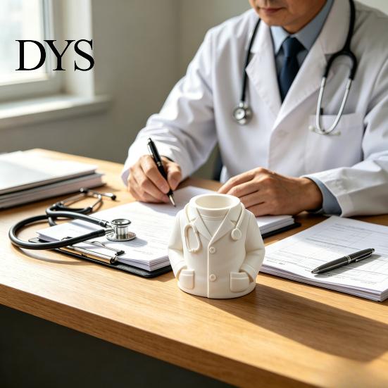 Office Supply Holder for Nurses Doctor Nurse Shape Pen Holder, 3D Print Resin Stationery Organizer, Decorative Storage Clinics with Weighted