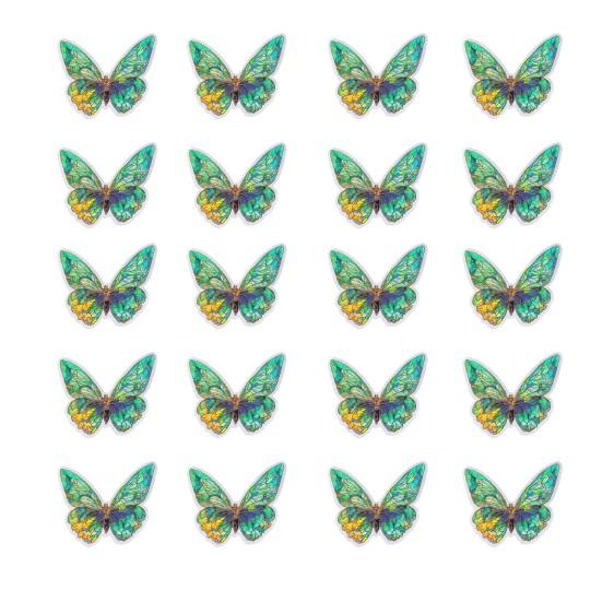 

20 Pcs 2D Large Butterfly Wall Decals Self-Adhesive Butterfly Stickers Peel And Stick Removable Wall Murals for Kitchen Bedroom Living Room