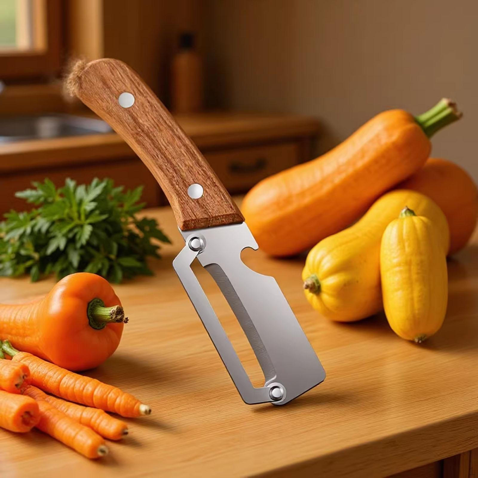 Multifunctional Vegetable Peelers Shredder Lightweight Home Fruit Carrot Wood Handle Cabbage Kitchen