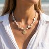 Bohemian Ocean Shell Faux Pearl Pendant Necklace Summer Beach Vacation Choker Fashion Jewelry