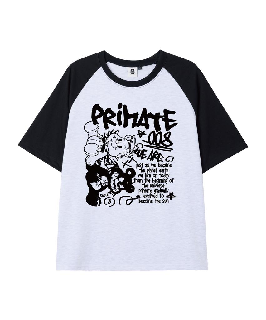 PRIMATE Angeldem Oversized Raglan Short Sleeve T-Shirt 5 Colors