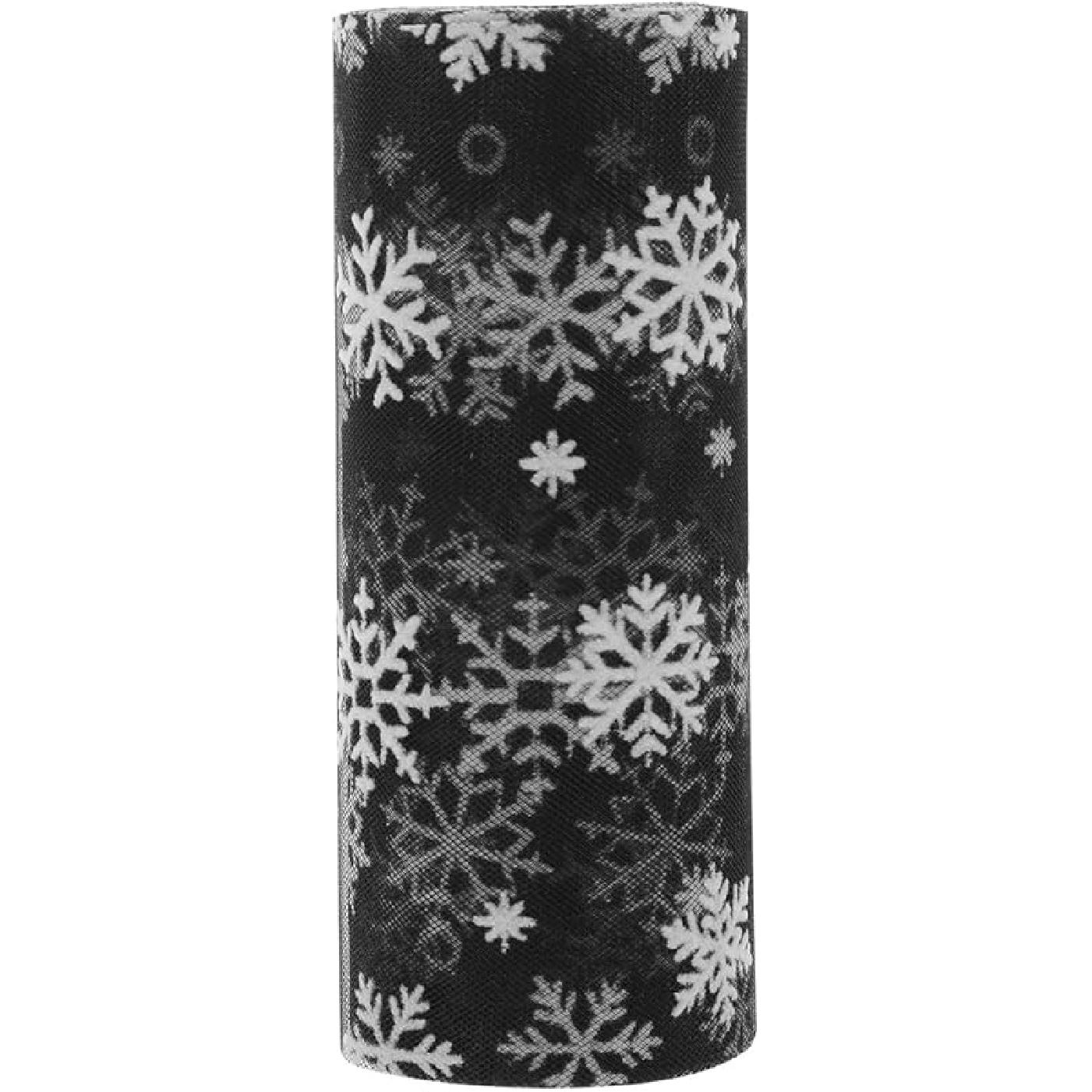 Artibetter Рождественская Снежинка Тюль Рулон Блестящая Органза Газовая Лента 15см 10 Ярдов (белый) Size 1