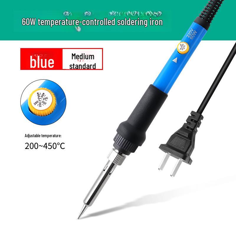 60W Temperature-Controlled Electric Soldering Iron for Home Use - European/American Repair Tool