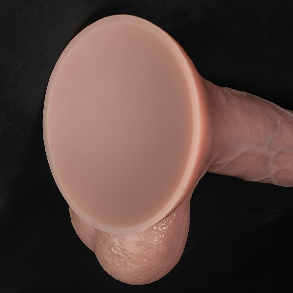 Super Miękki Realistyczny Penis – Duży Silikonowy Dildo z Kulkami 3D, Mocna Przyssawka, Realistyczna Tekstura Skóry, Korek Analny i Waginalny dla Mężczyzn i Kobiet