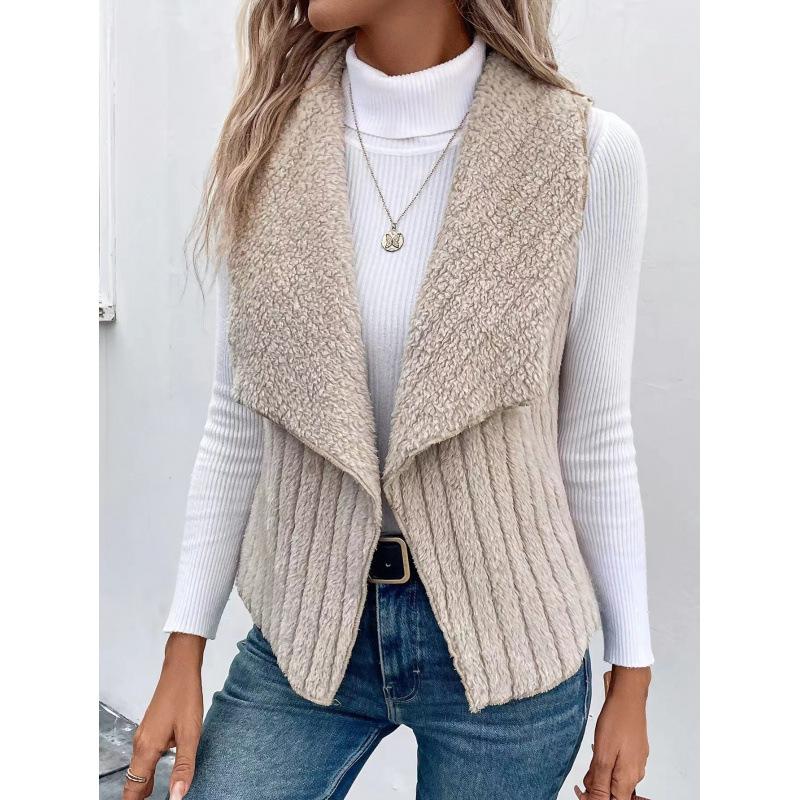 Autumn and winter new fashionable casual simple sleeveless versatile vest jacket for women