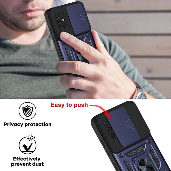 Coque de Protection - PROSHOP - Samsung A51 - Antichoc - Anti-Rayure - Anneau Arrière