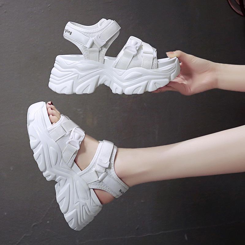 Fashion Aphixta Wedge Sandals Classic Hook Loop Platform Shoes For Woman  8cm High Heels Cool Summer Shoes Female Sandalias De Tacón