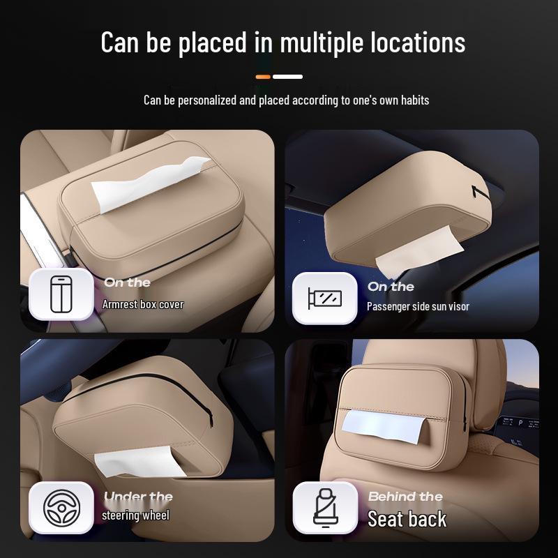 Compatible Zeekr 8X Car Tissue Box: Seat Hanging & Center Console Tissue Bag for Interior Decoration.